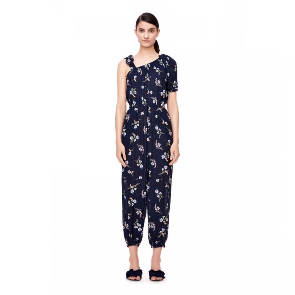 Rebecca Taylor One-shoulder Silk Jumpsuit